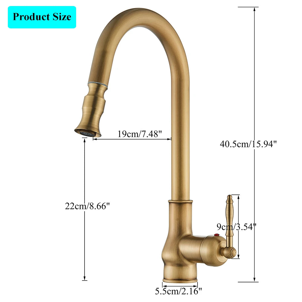 SHBSHAIMY Kitchen Faucet Pull Out 360 Degree Swivel Hot Cold