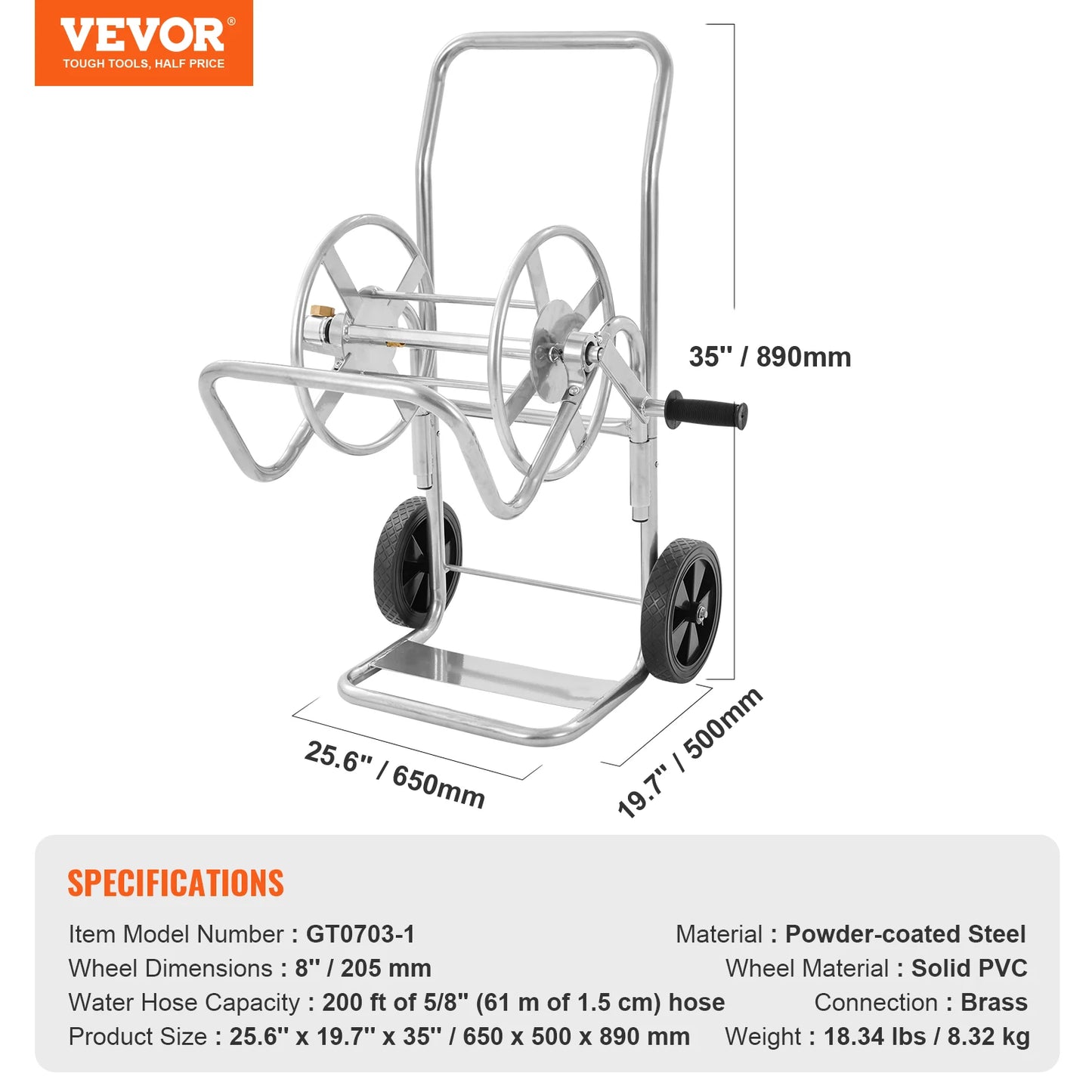 SucceBuy Hose Reel Cart Heavy Duty Garden Water Hose