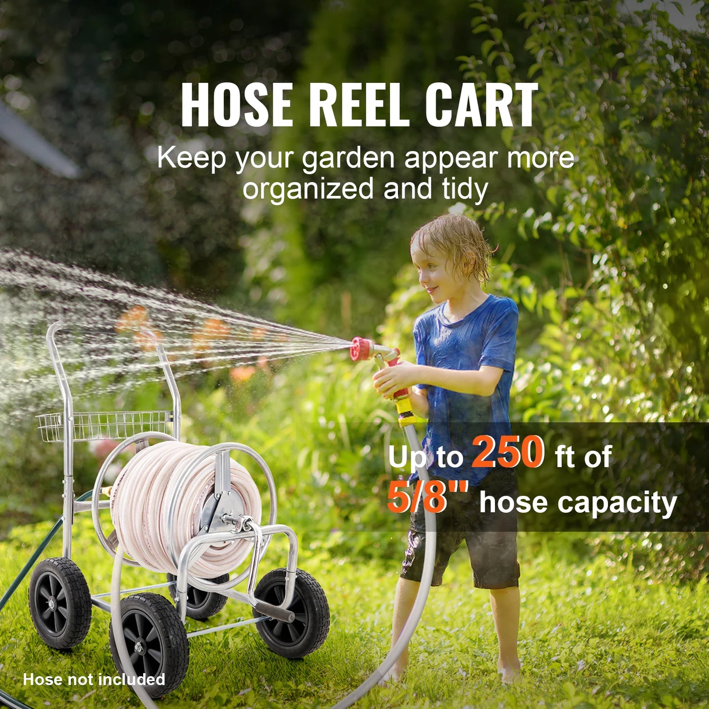SucceBuy Hose Reel Cart Heavy Duty Garden Water Hose