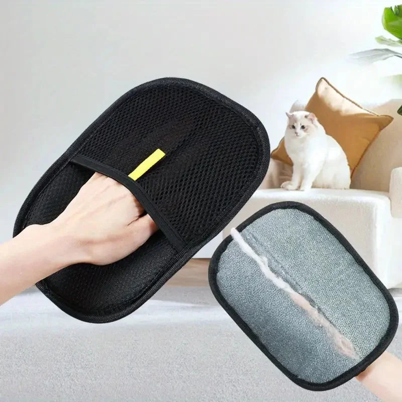 AEHOME Pet Hair Remover Gloves for Cat and Dog Grooming Mittens