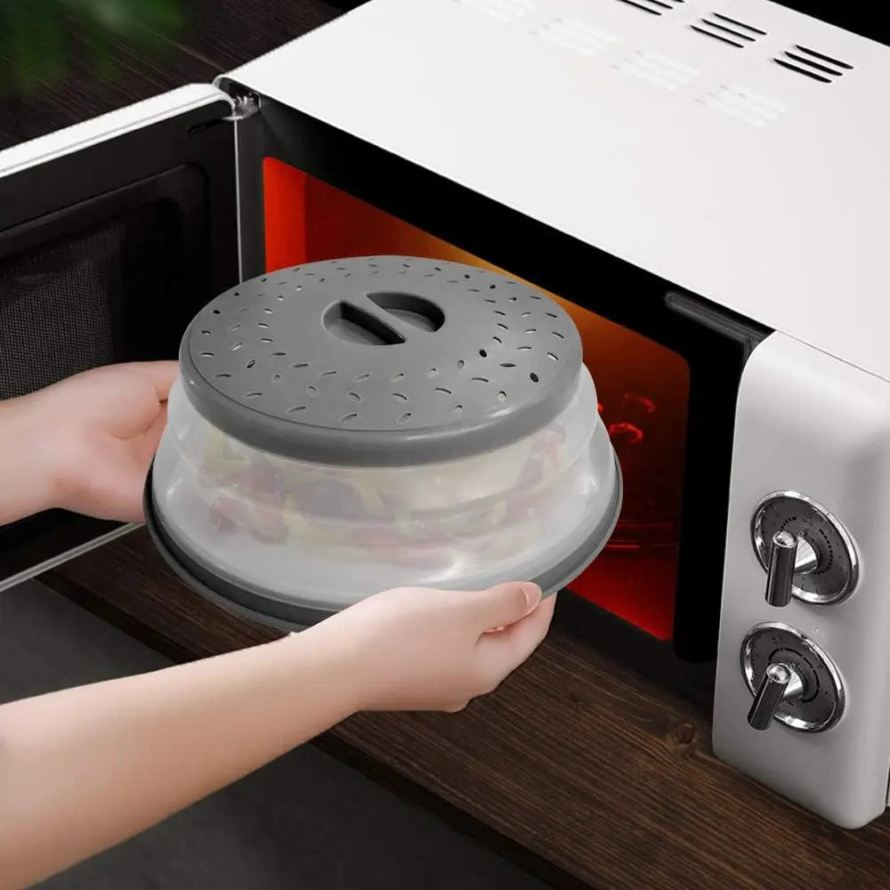 Microwave Splatter Cover Collapsible Lid Heat Resistant PP Guard