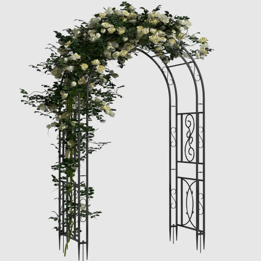 Heavy Duty Metal Garden Arbor Frame Trellis for Climbing Plants