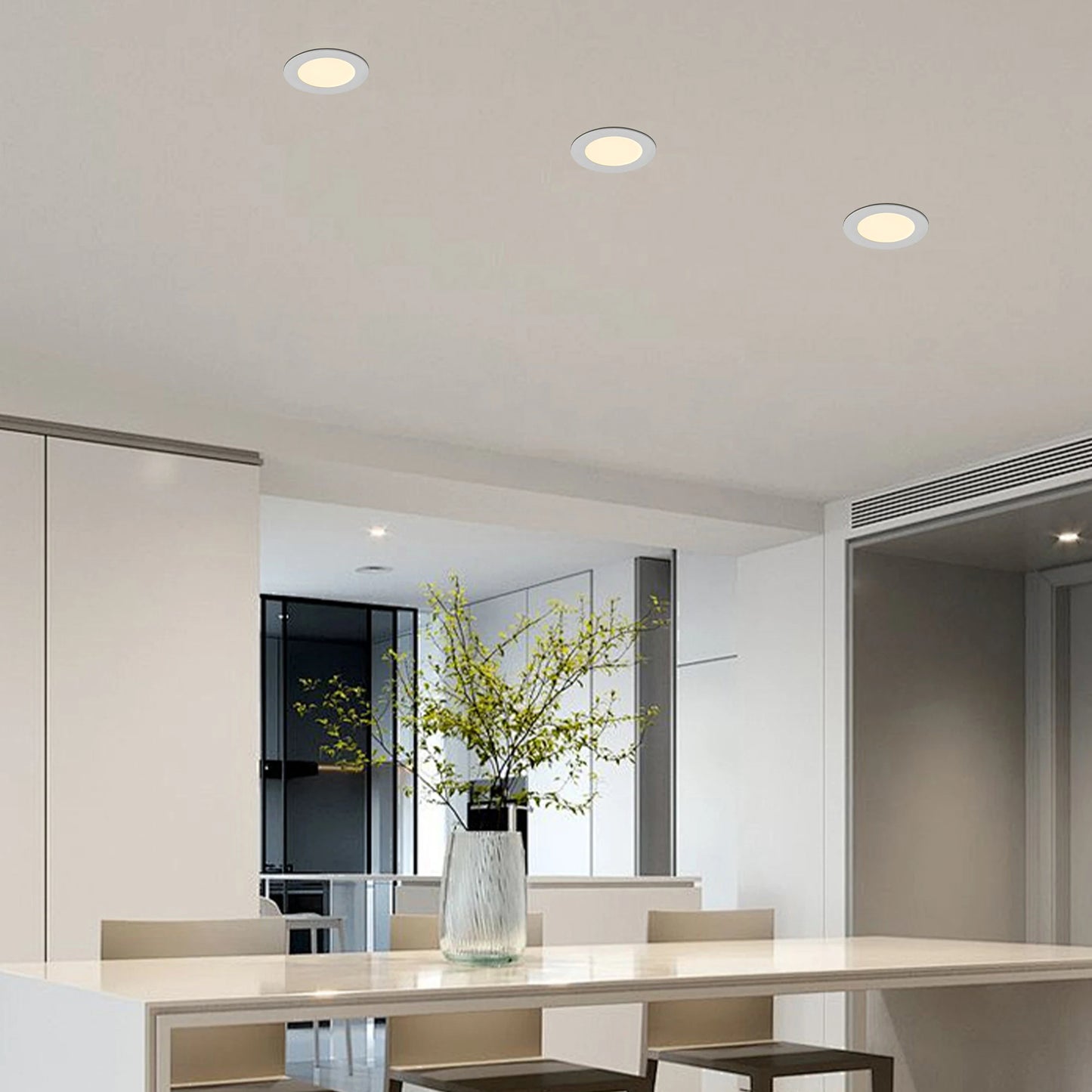 ARLGSITE LED Recessed Lights Junction Box Dimmable Adjustable Kelvin Range