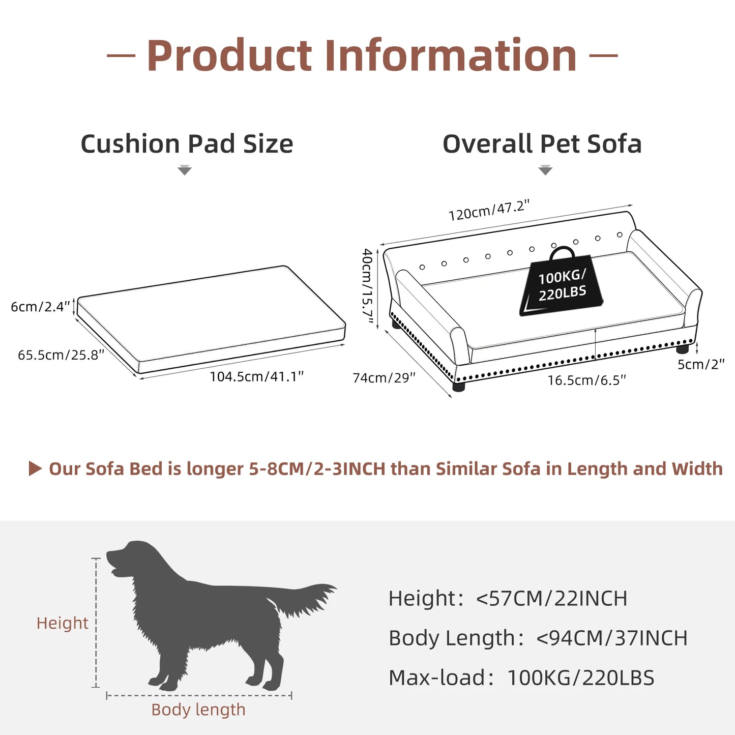 BINGOPAWCN Luxurious Dog Bed Removable Cushion PremiumGrade Microfiber Leather Cover