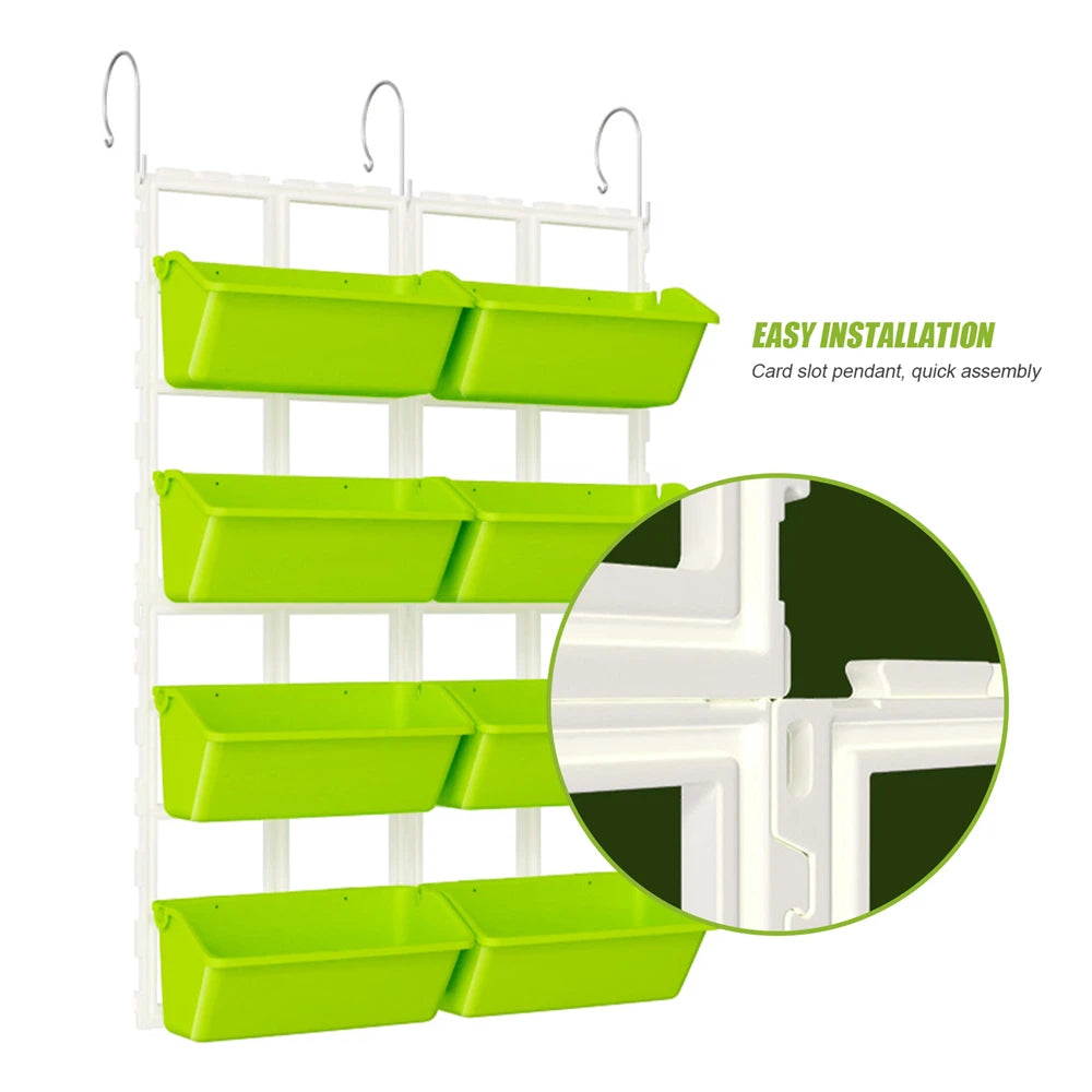 4 Tier Wall-Mounted Elevated Garden Planter Raised Bed Vertical Flowers Pots Plant Container Accessories Flower Garden Supplies