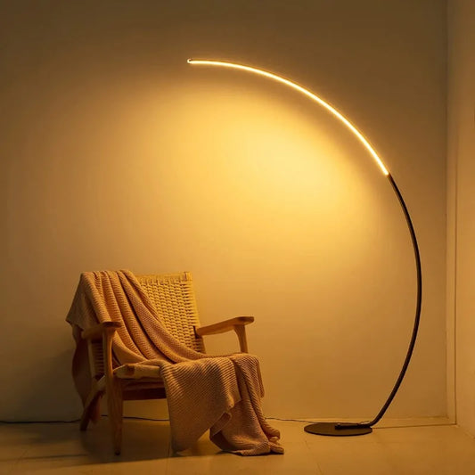Minimalist Floor Lamp Arched Modern Floor Lamp Reading Lights for Bedroom Living Room Over Couch Arched Reading Light