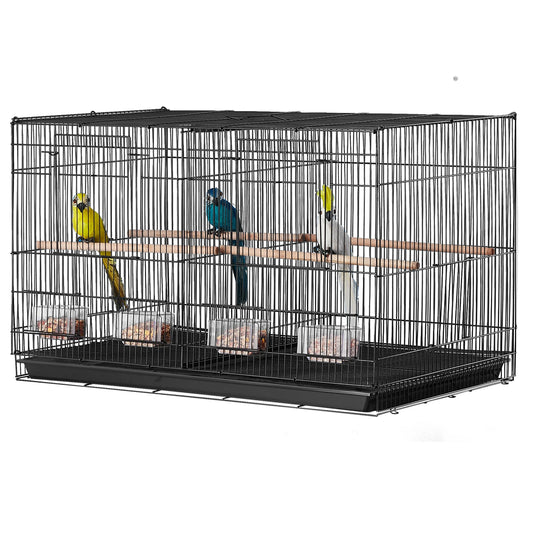 SucceBuy Flight Bird Cage With Divider Stackable Travel Cage