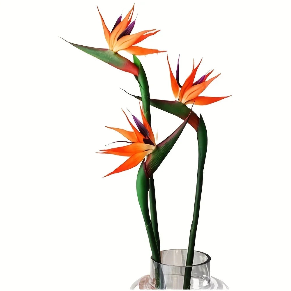 Artificial Bird Of Paradise Flowers 3 Pack For Home Party Decor