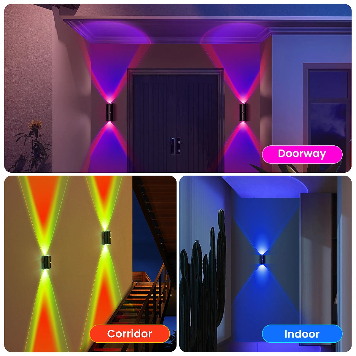 Aiopp LED Motion Sensor Light Cordless Wall Lamp 8 Effects