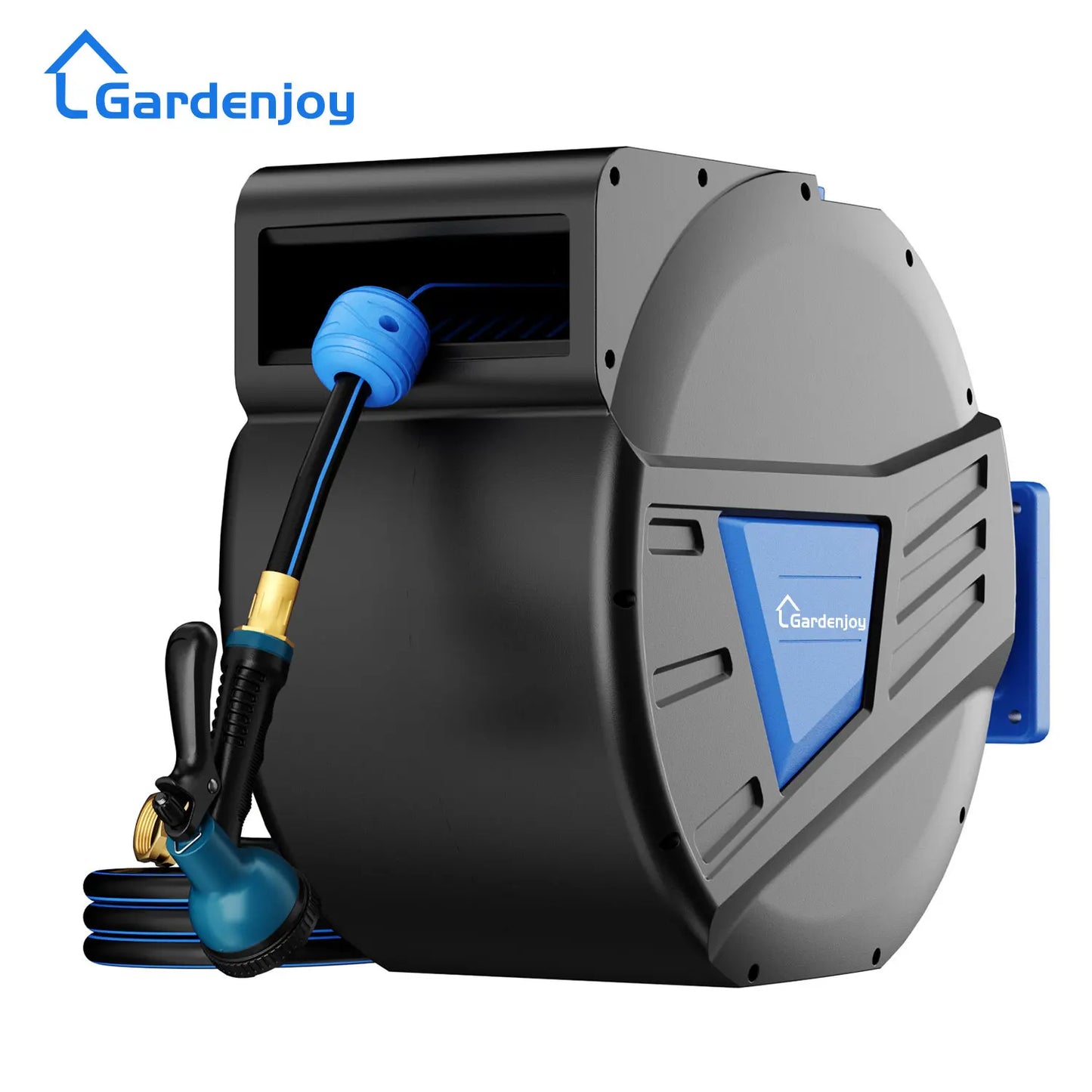 GardenJoy Retractable Hose Reel Wall Mount With Locking