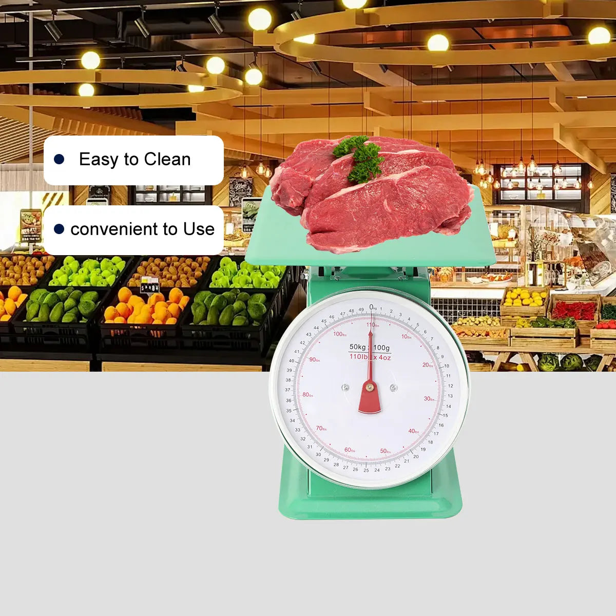 Practical Mechanical Kitchen Scale 150kg Capacity For Precise Food Measurement