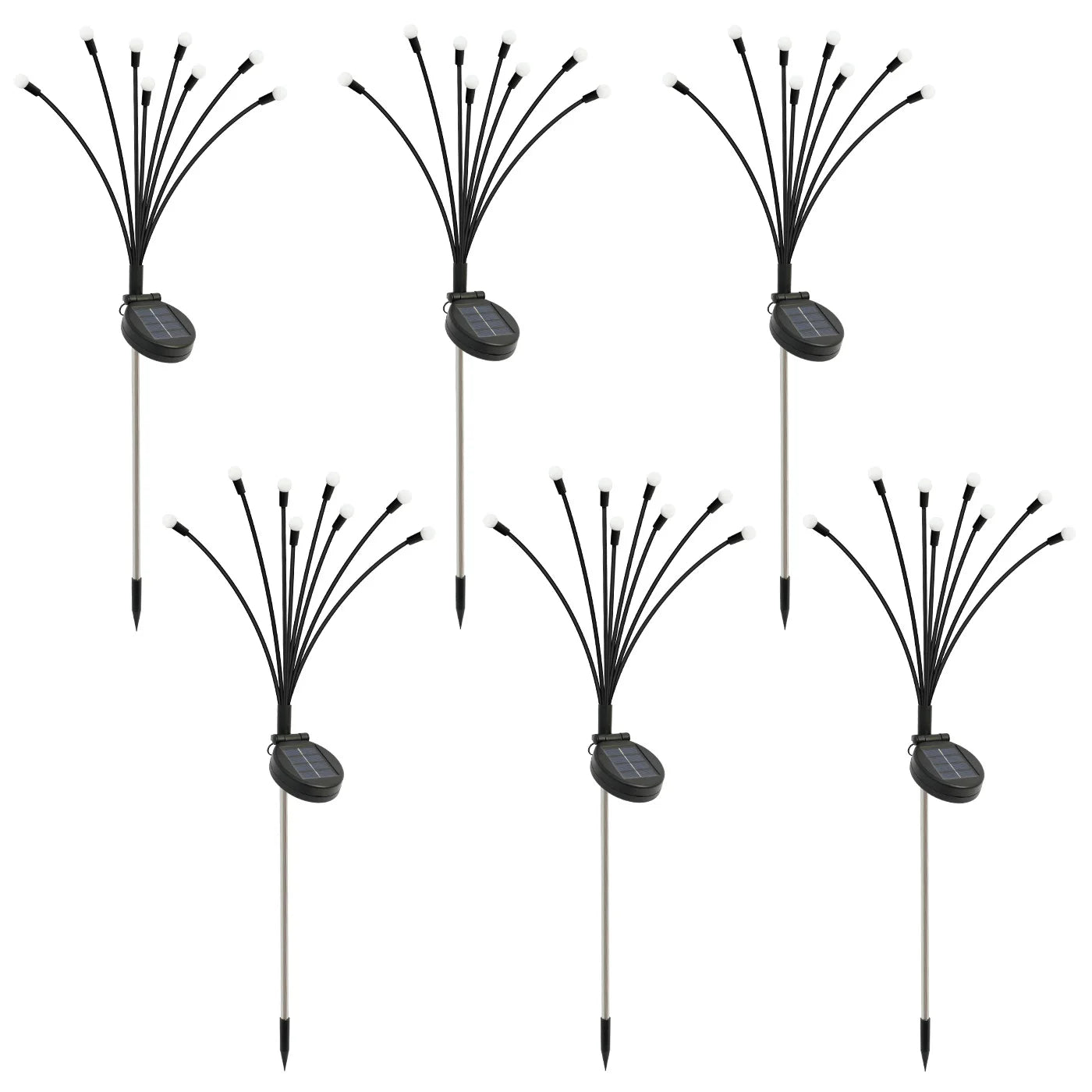 8 Head Solar Firefly Lights LED Outdoor Waterproof Garden Pathway