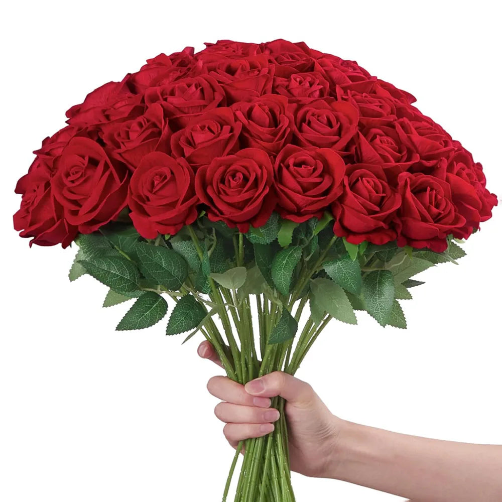 Artificial Rose Bouquet For Wedding And Home Table Centerpiece
