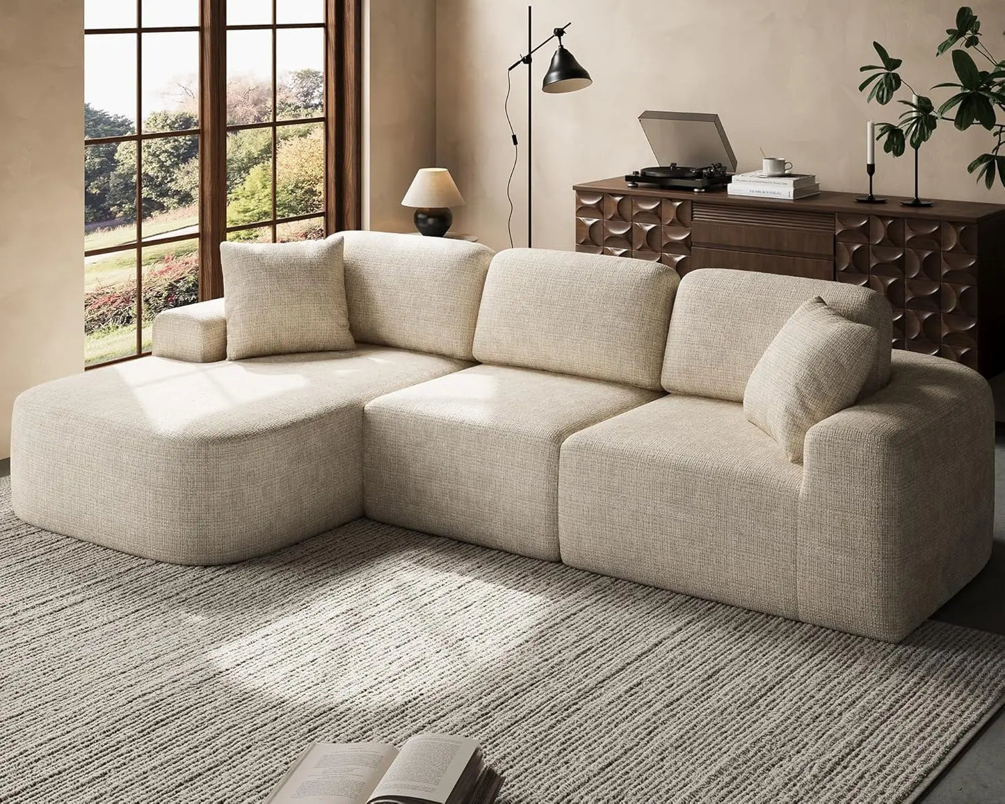 ZHUOTING Modular Sectional Sofa With Chaise Convertible L Shaped