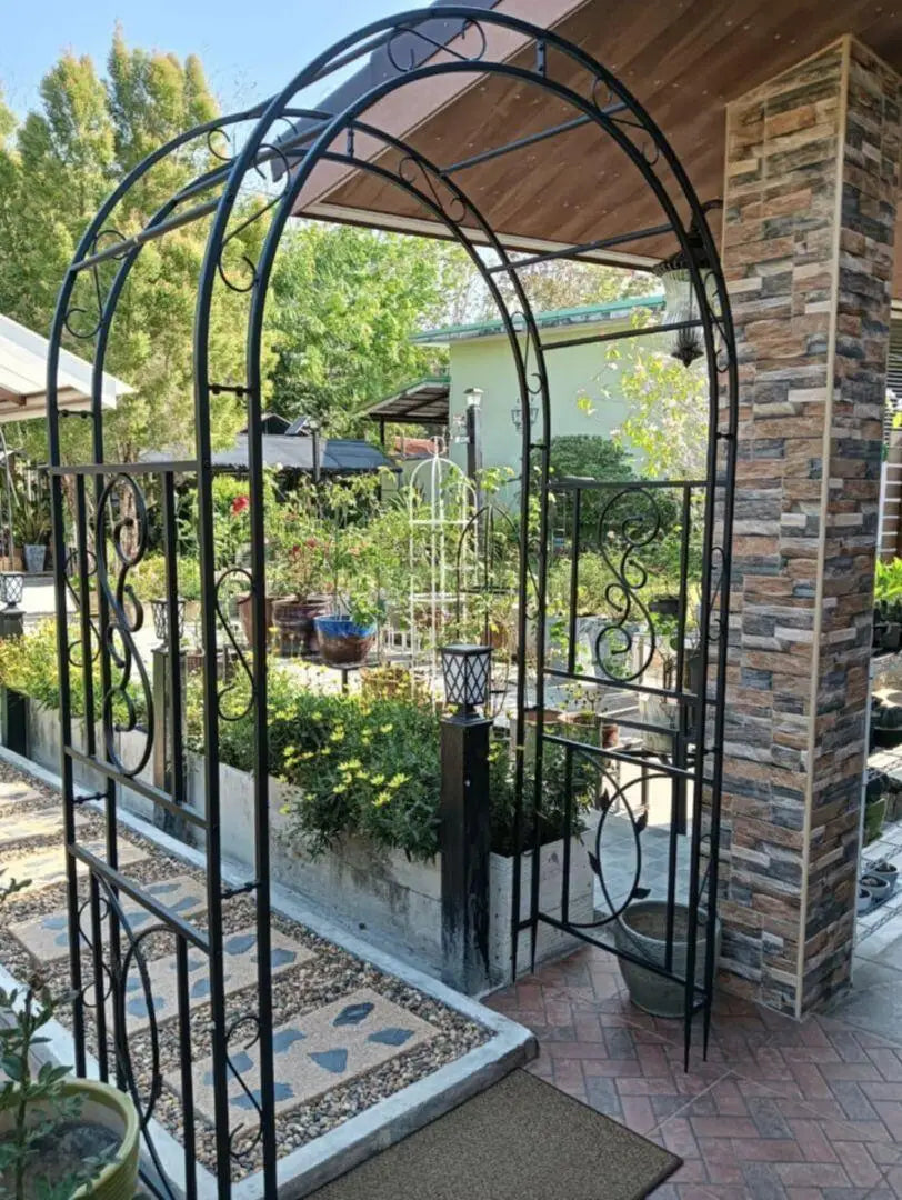 Heavy Duty Metal Garden Arbor Frame Trellis for Climbing Plants