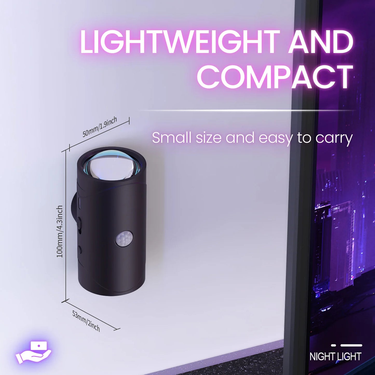 Aiopp LED Motion Sensor Light Cordless Wall Lamp 8 Effects