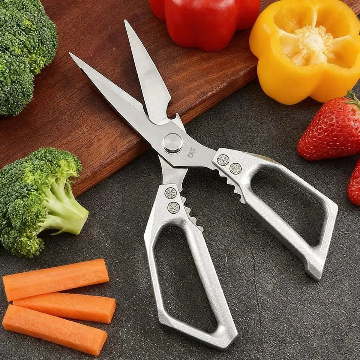 Kitchen Scissors Heavy Duty Stainless Steel Shears Non Slip Handle