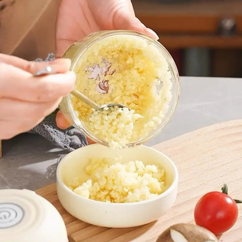 Cordless Electric Garlic Chopper With Four Sharp Blades 300ML Capacity