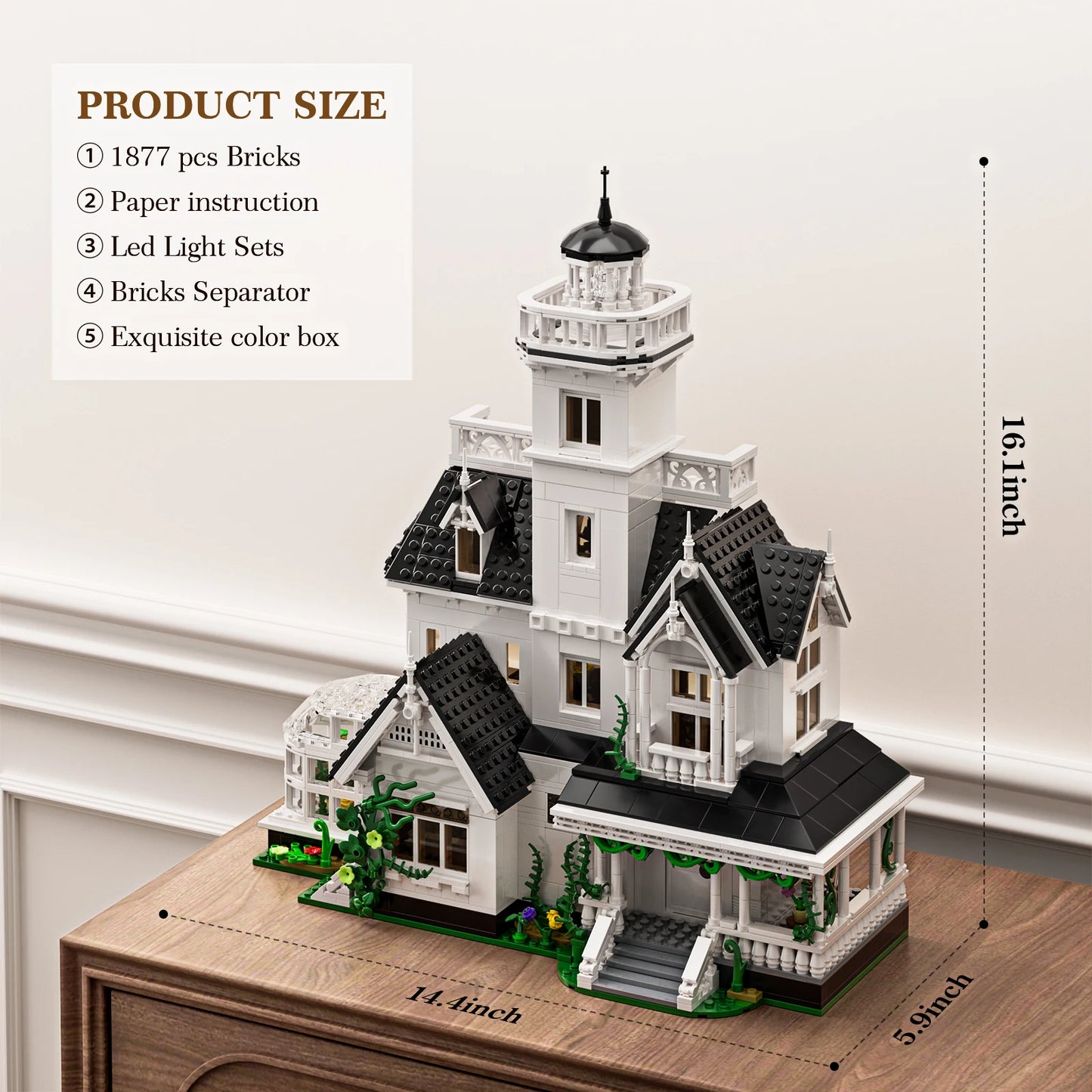 Magic House Building Set With LED Lights For Adults Decor