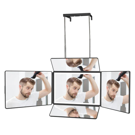 5 Way Makeup Mirror With Light For Self Hair Cutting
