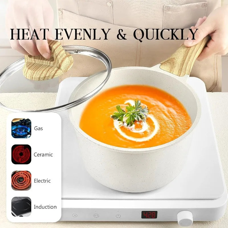 Hign Concerned Pots and Pans Nonstick 14 Piece Cookware Set