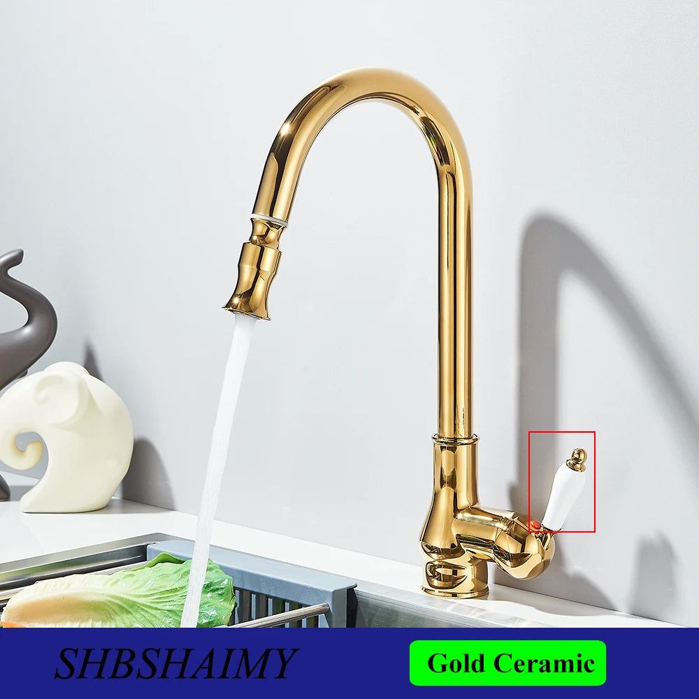 SHBSHAIMY Kitchen Faucet Pull Out 360 Degree Swivel Hot Cold