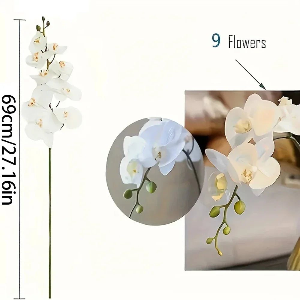 Artificial Phalaenopsis Orchid Branches Real Touch for Arrangements Wedding