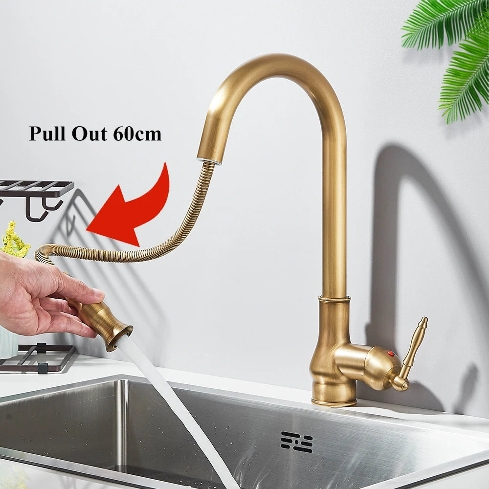 SHBSHAIMY Kitchen Faucet Pull Out 360 Degree Swivel Hot Cold